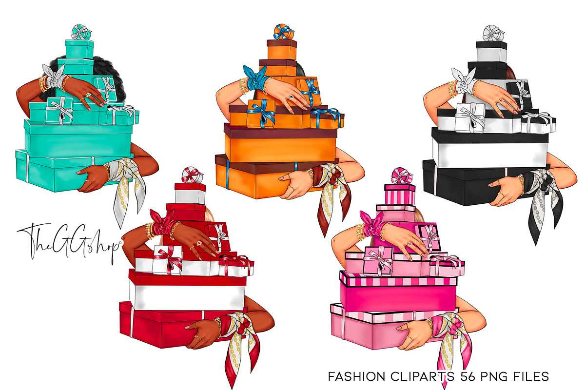 Fashion Planner Girls Clipart set, a Work Illustration by The GG Shop (Photo 1 of 8)