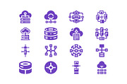 Tech Cloud Data Server Icons Bundle, a Solid Icon by Vectorium Studio (Thumbnail 6 of 24)