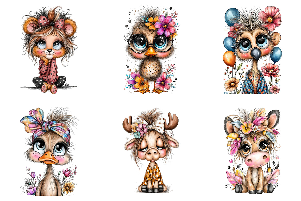 Whimsical Western Kids Clipart PNG, an Illustration by SinaCreation (Photo 2 of 7)