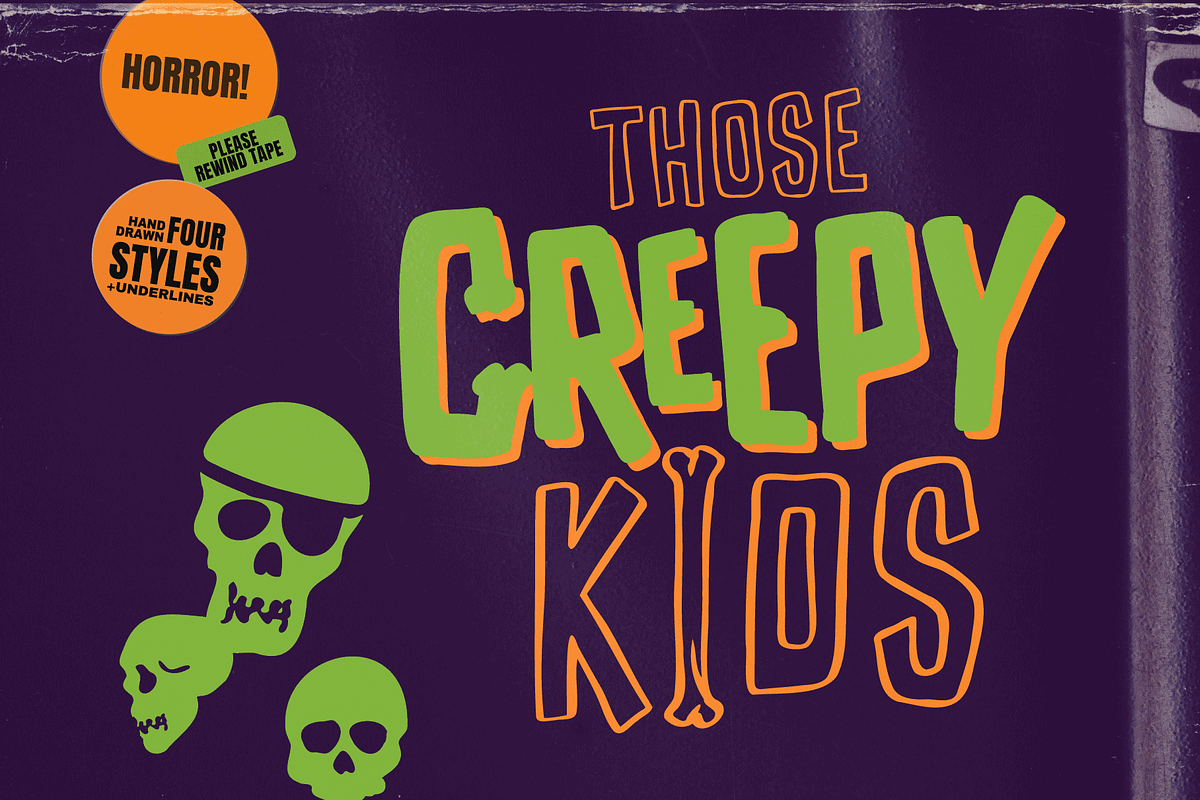 Them Bones: A Novelty Halloween Font, a Font by Wingsart Studio (Photo 7 of 16)