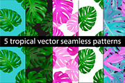 Tropical seamless patterns set, a Pattern Graphic by PatapovaVika (Thumbnail 1 of 5)