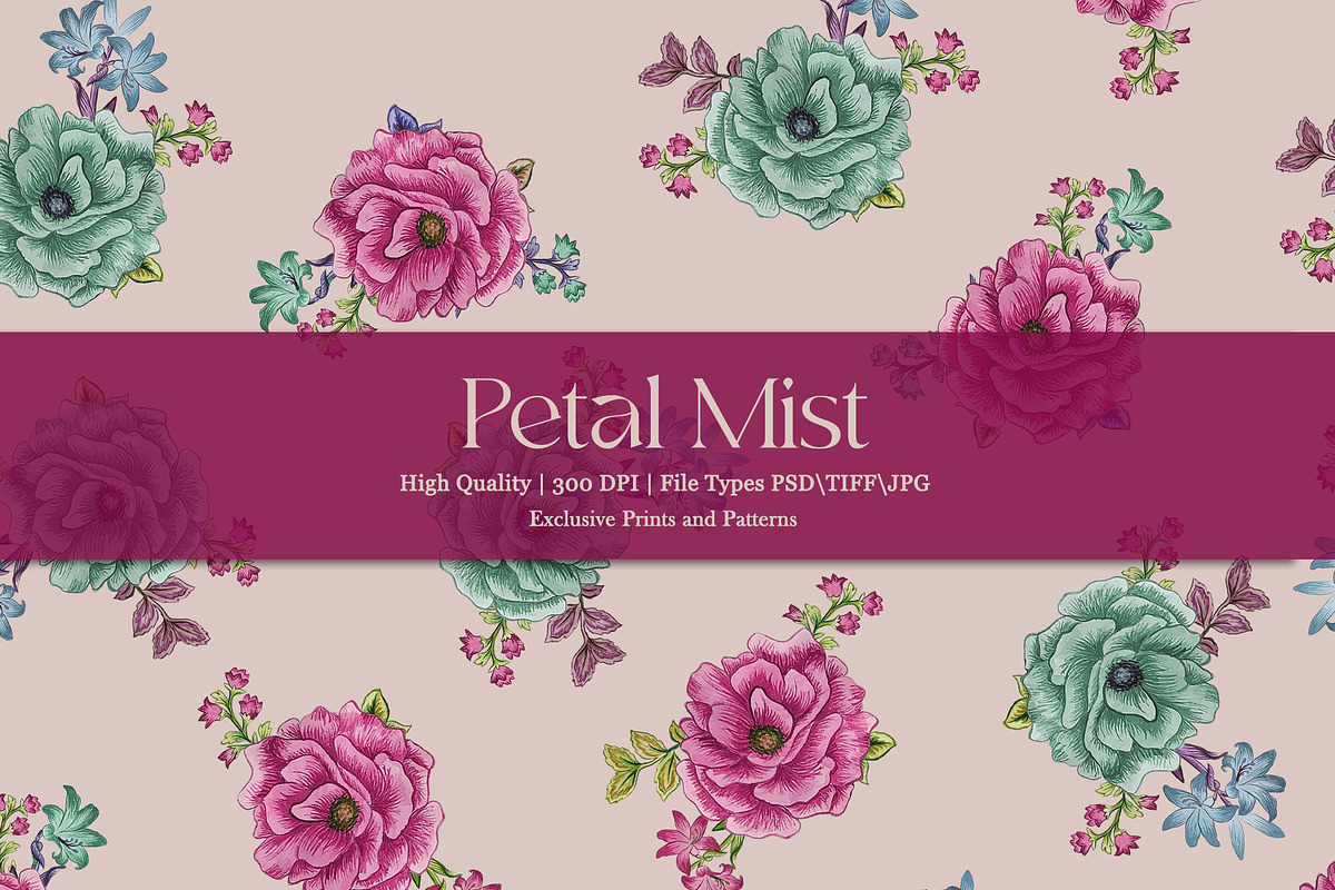 Petal Mist Pattern & Motifs, a Pattern Graphic by GND ART STUDIO (Photo 1 of 8)