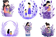 Lavender Mother’s Day Clipart, an Illustration by Designking (Thumbnail 2 of 5)