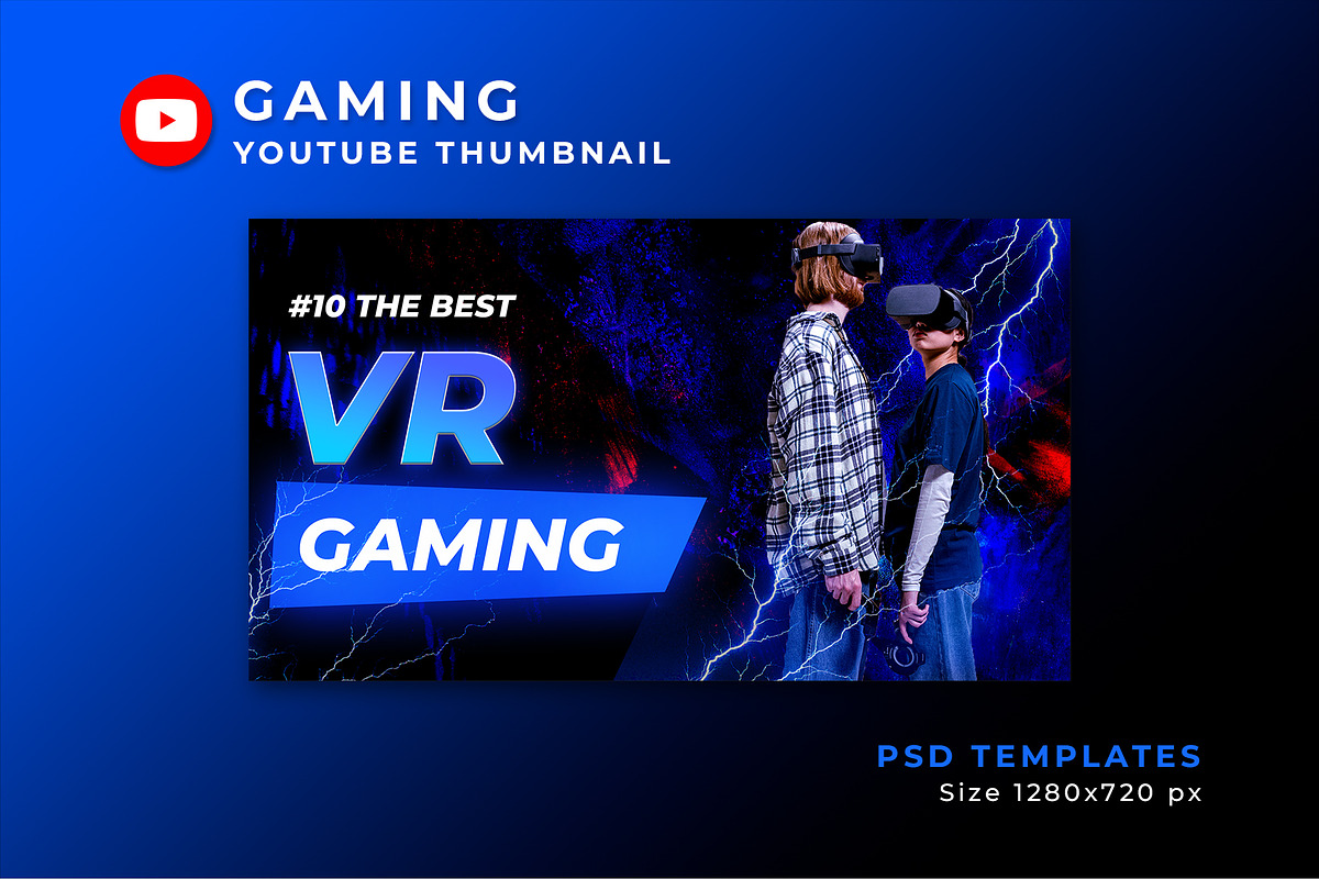 Gaming YouTube Thumbnail Template, a Social Media Template by Artnivora.Std