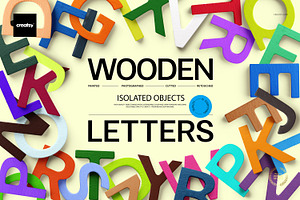 Isolated Painted Wood Letters Object, an Object Graphic by creatsy5