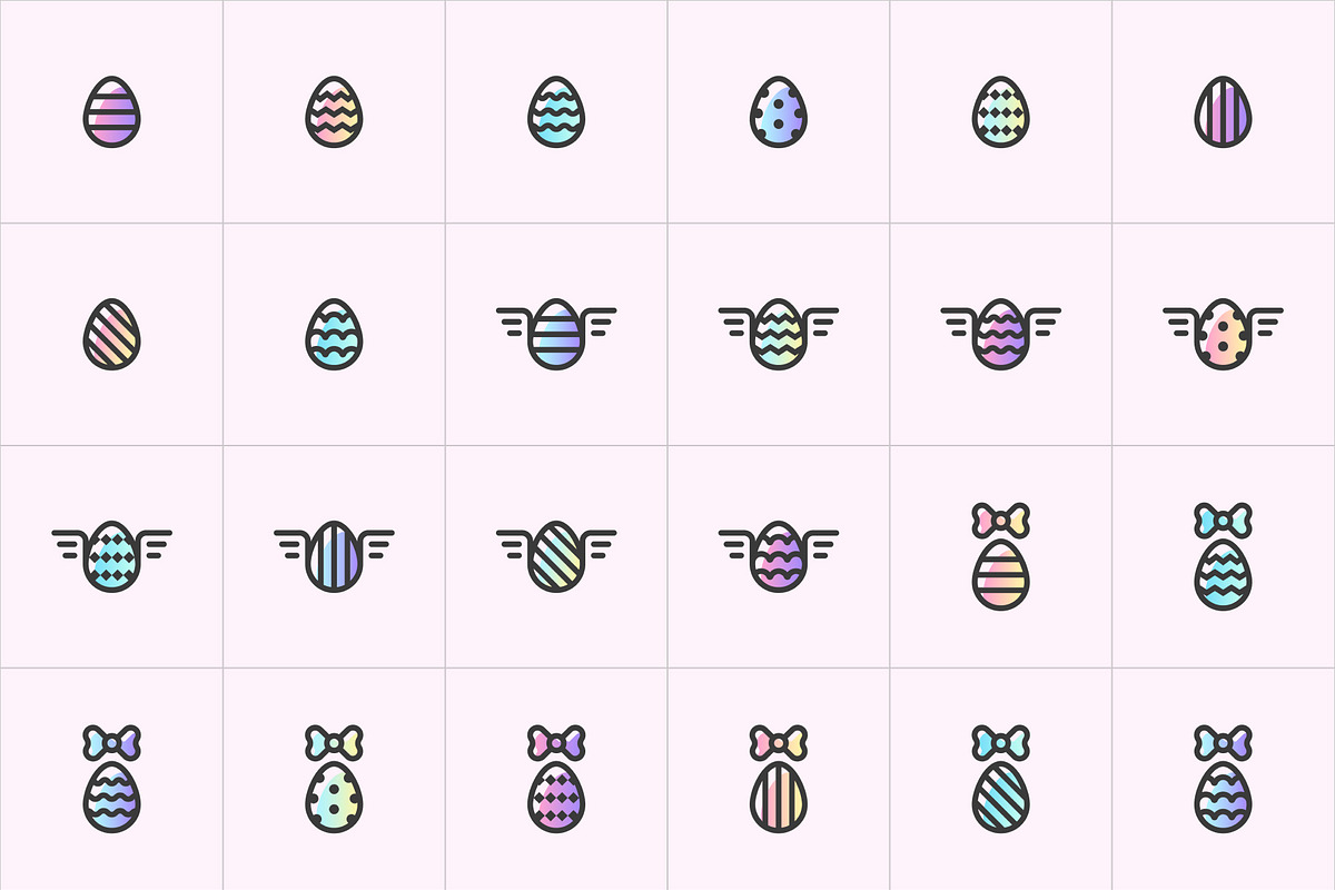 Easter icon set, an Icon by OPALE (Photo 4 of 12)