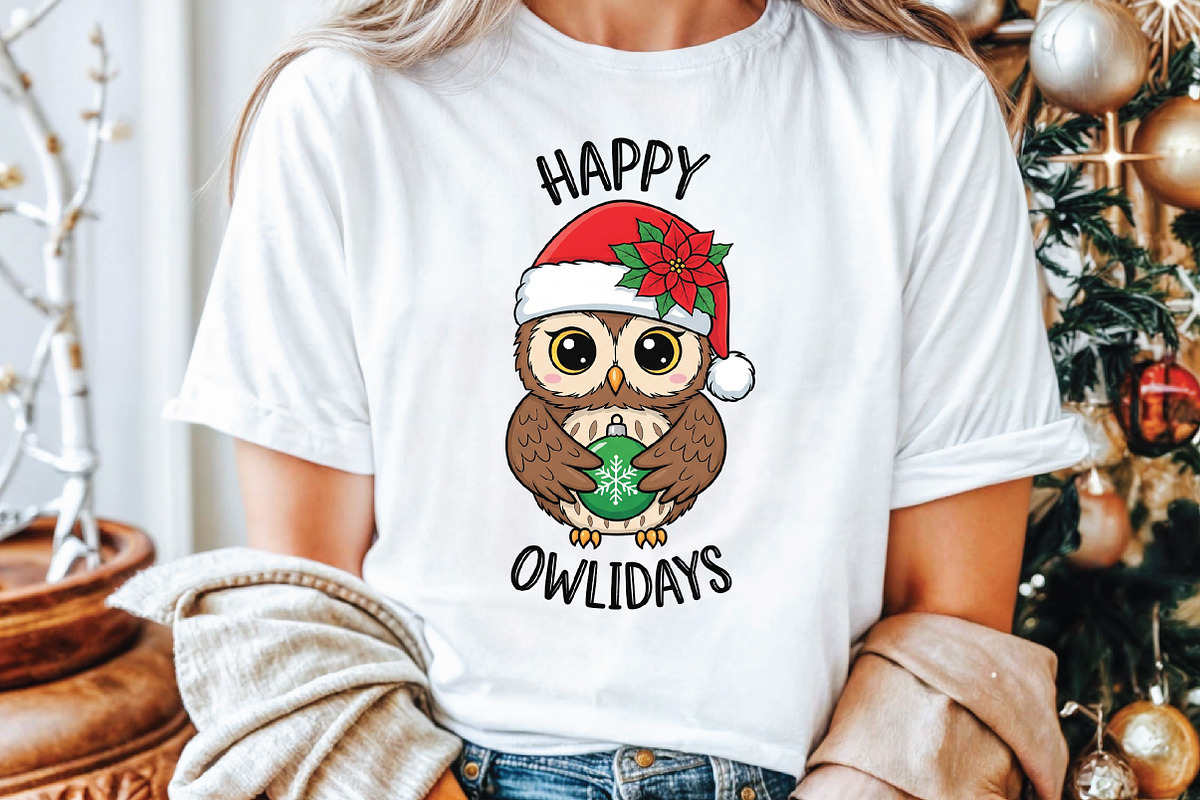 Owlidays Funny Christmas Sublimation, an Illustration by Libby Wishes (Photo 2 of 5)