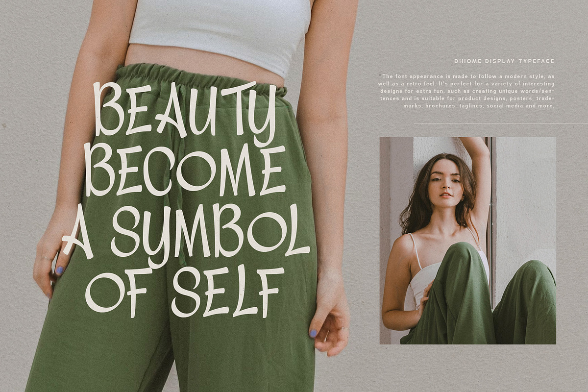 Dhiome - Display Typeface, a Sans Serif Font by Maculinc Type (Photo 8 of 9)