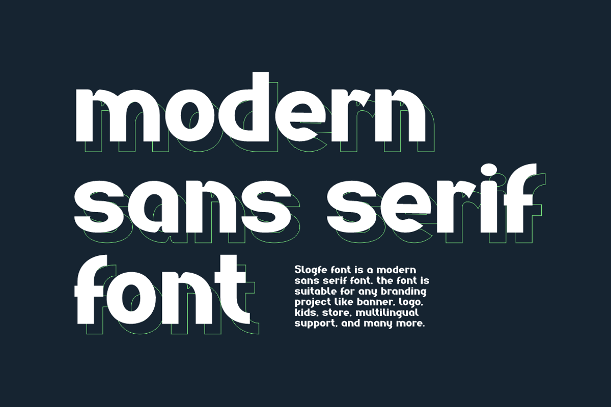 Slogfe - Corporate Logo Font, a Sans Serif Font by QR Design Studio (Photo 4 of 11)