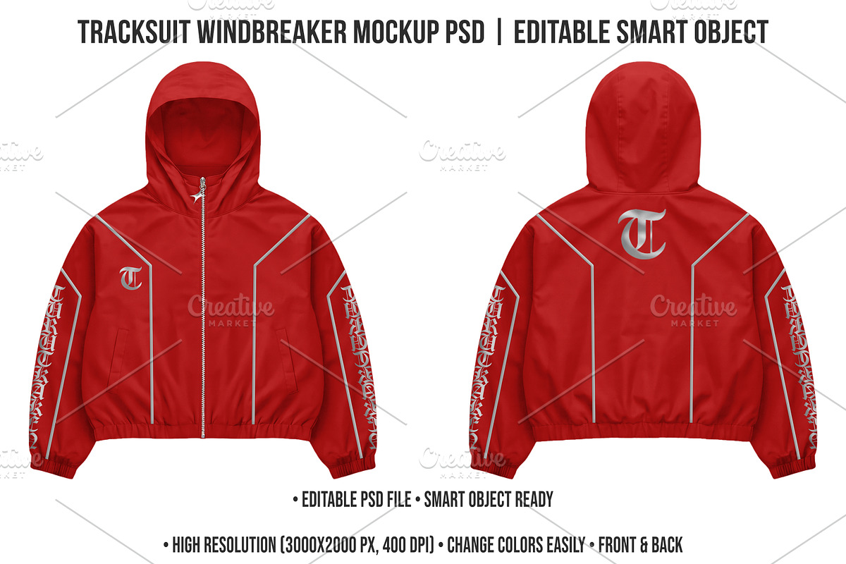 Tracksuit Jacket Mockup PSD Editable, a Shirt Mockup by std.badboy (Photo 1 of 4)
