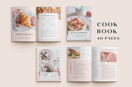Cook Book Template CANVA, a Magazine Template by ShopRShop