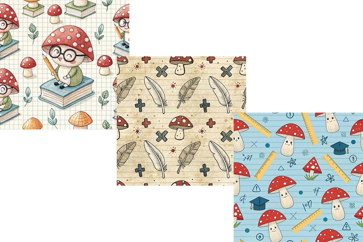 Back-to-School Scholastic Shrooms, a Pattern Graphic by FloridPrintables (Photo 11 of 13)