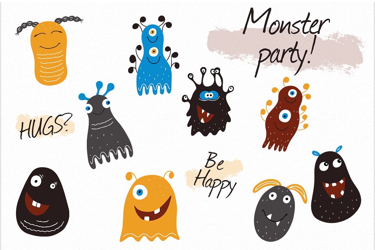 Monsters Vector clipart, an Animal Illustration by SketchCliparts (Photo 5 of 9)