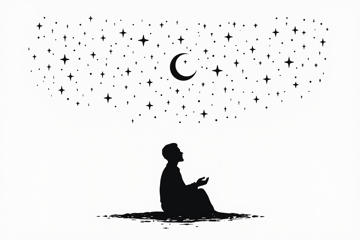 Night Sky Zen Meditation Bundle, an Illustration by hafijul (Photo 2 of 9)