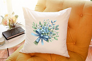 Elegant Dusty Blue Flowers Clipart, an Illustration by Sublimation Artist (Thumbnail 6 of 6)