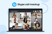 Skype call mockup, a Mockup by ZP Design (Thumbnail 1 of 4)