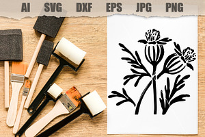 Stencils Flowers