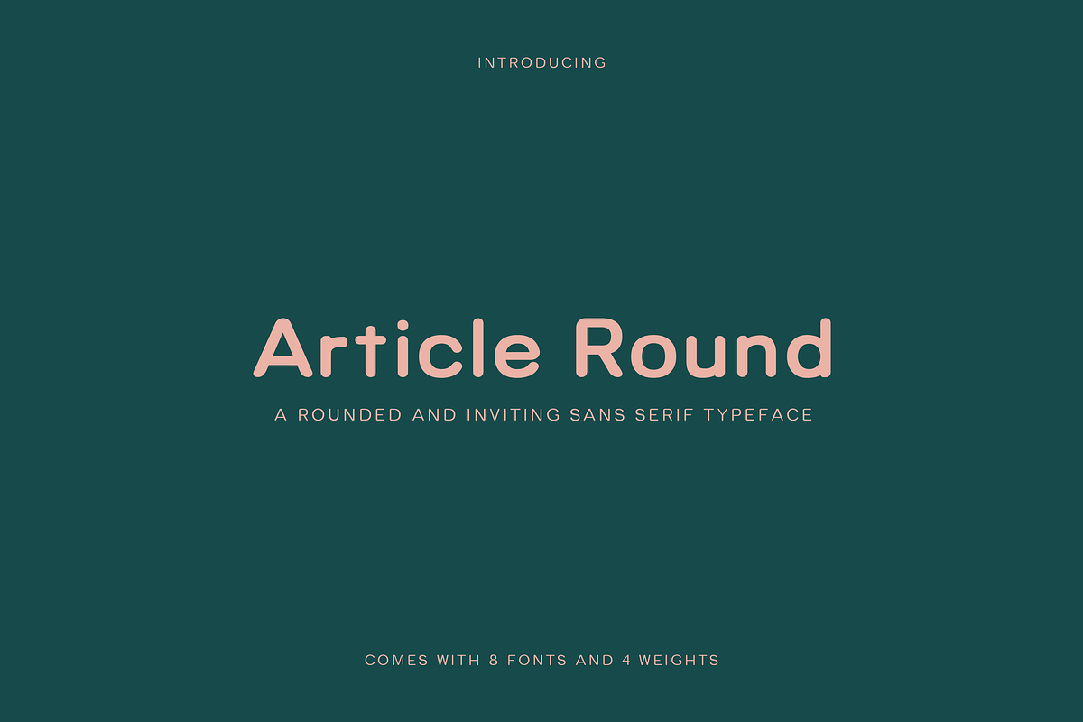Article Round - A Geometric Typeface, a Sans Serif Font by Cassandra Cappello (Photo 1 of 8)