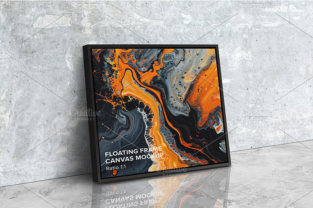 Floating Square Frame Canvas Mockup, a Household Mockup by Mockups by Carlos Viloria (Photo 5 of 6)