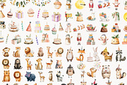 Nursery Clipart Mega Bundle, an Animal Illustration by PaintPixelCo (Thumbnail 3 of 11)