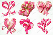 Watercolor Pink Valentines Clipart, an Illustration by Creative Art (Thumbnail 8 of 11)