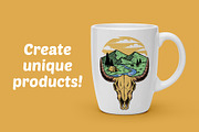 bones and nature illustration, an Animal Illustration by gunaonedesign (Thumbnail 2 of 4)