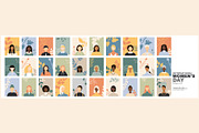 Women's Day set. Modern design, a Person Illustration by Stafeeva (Thumbnail 4 of 7)