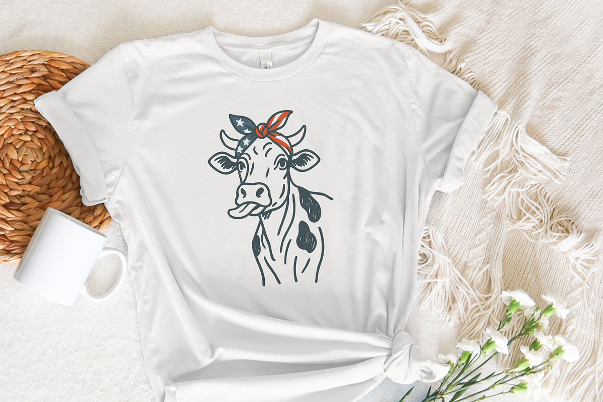 4th of July Highland Cow PNG, an Illustration by SharpMarketplace (Photo 7 of 9)