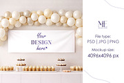 Party Banner Mockup Wall Tapestry, a Merchandise Mockup by Mie Mockup Studio (Thumbnail 2 of 8)