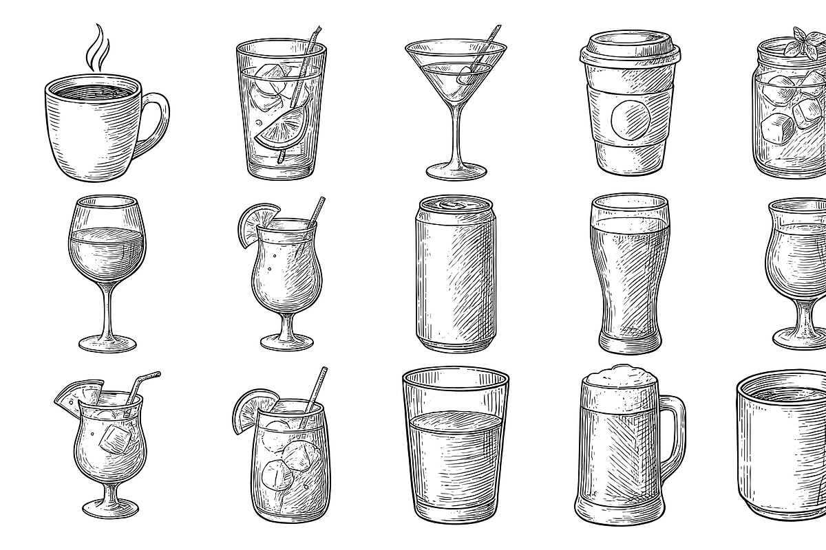 Premium Drink Collection, an Object Graphic by nikagraphic (Photo 2 of 3)