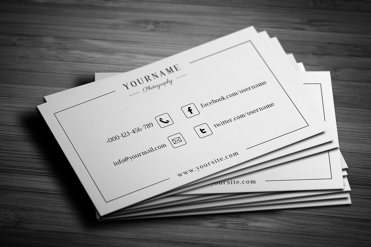 Minimal Photographer Business Card, a Business Card Template by SmmrDesign (Photo 5 of 5)