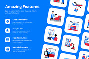 Animated Logistics and Delivery Icon, a Transportation Illustration by Creative Stall (Thumbnail 2 of 4)