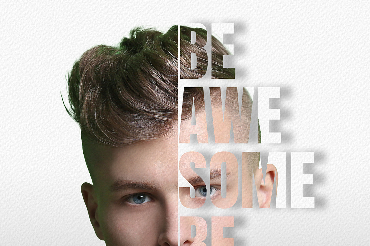 Portrait Editable Text Photo Effect, an Action Add-On by Photoshop Action (Photo 12 of 15)