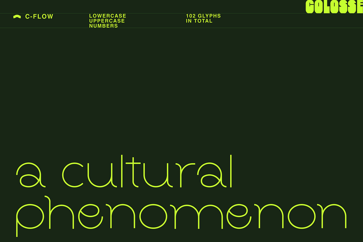 c-flow display typeface, a Sans Serif Font by Colosse Foundry (Photo 6 of 6)