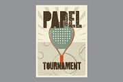 Padel tennis grunge vector posters., a Person Illustration by PoPaShop (Thumbnail 7 of 8)