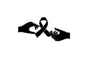 Cancer Awareness Day Silhouette Set, a Healthcare Illustration by balal (Thumbnail 4 of 6)