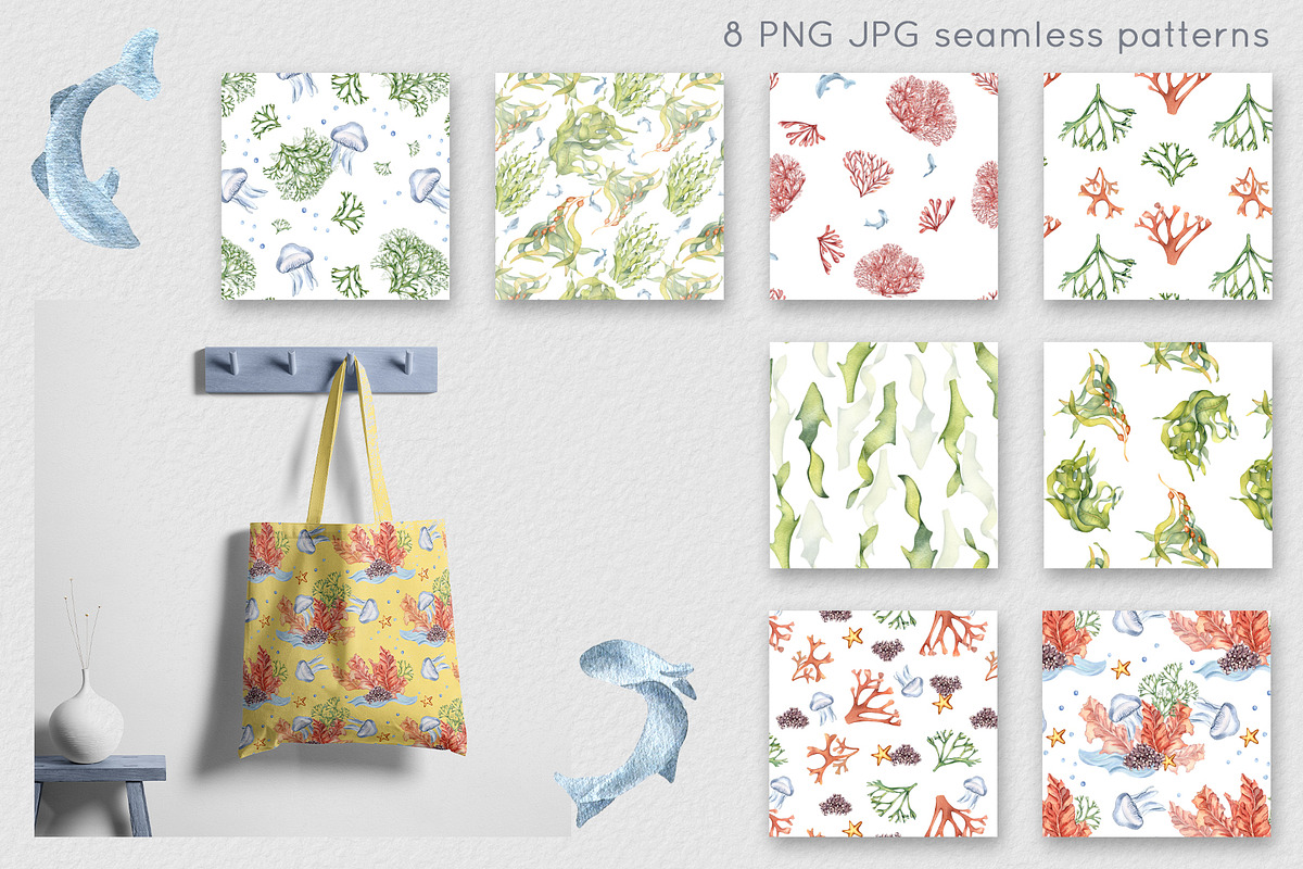 Sea plants watercolor collection, an Illustration by Kate Lanbina (Photo 15 of 18)