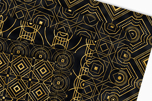 20 Art Deco Seamless Vector Patterns