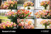 Bouquet of tulips. 56 images, a Holiday Photo by Handmadefont (Thumbnail 10 of 11)