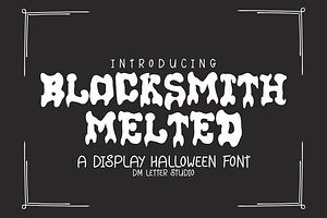 Blocksmith Melted, a Sans Serif Font by Dm Studio