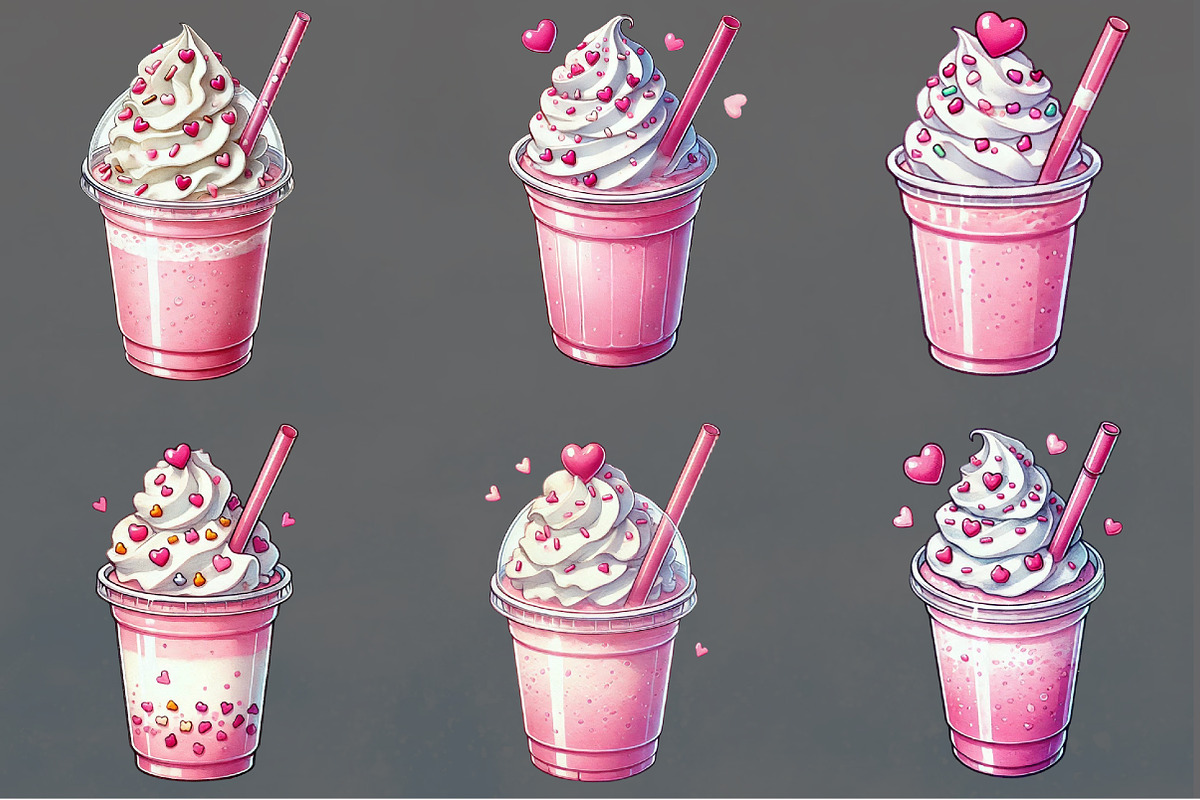 Pink Valentine Coffee Cup Clipart Bu, a Seasonal Illustration by Rose Art (Photo 3 of 4)