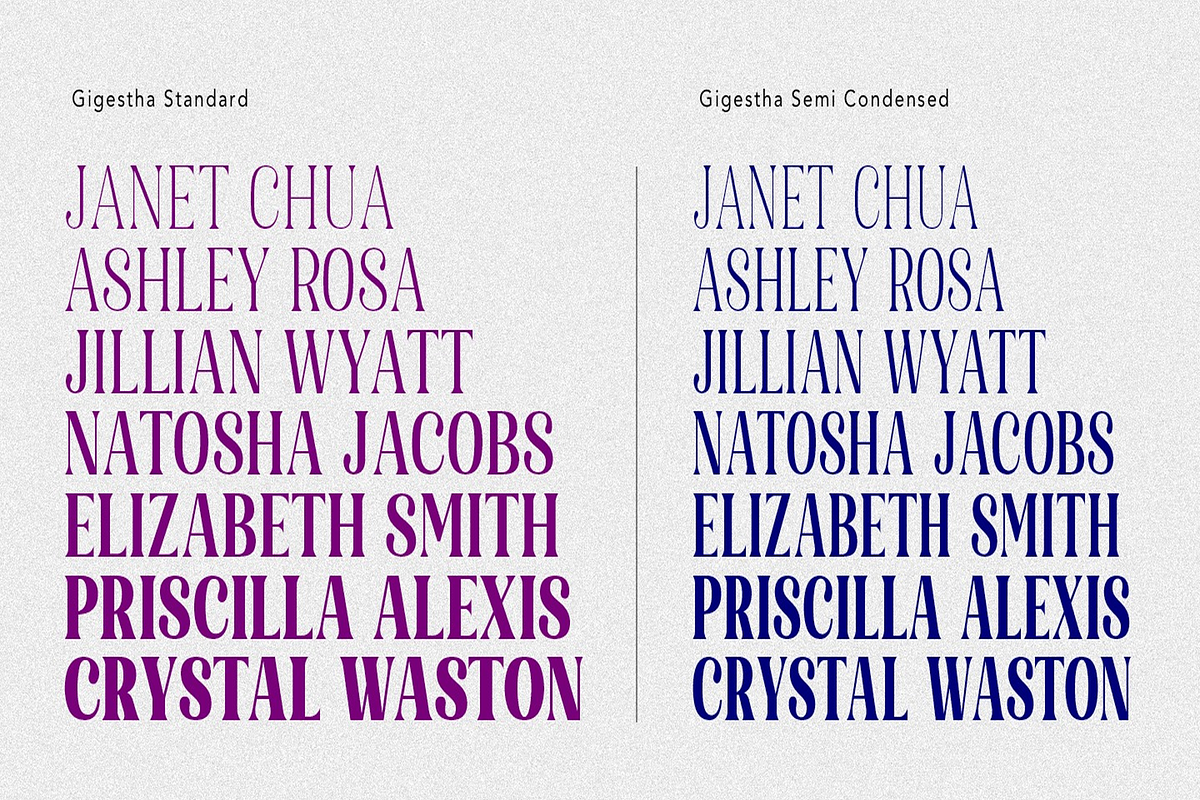 Gigestha Modern Serif (70 Fonts), a Serif Font by MjStudio31 (Photo 11 of 14)