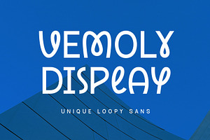 Vemoly Display, a Sans Serif Font by Arterfak Project