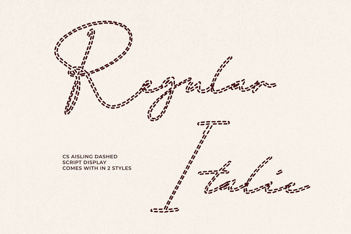 CS Aisling Dashed, a Script Font by Craft Supply Co. (Photo 5 of 8)