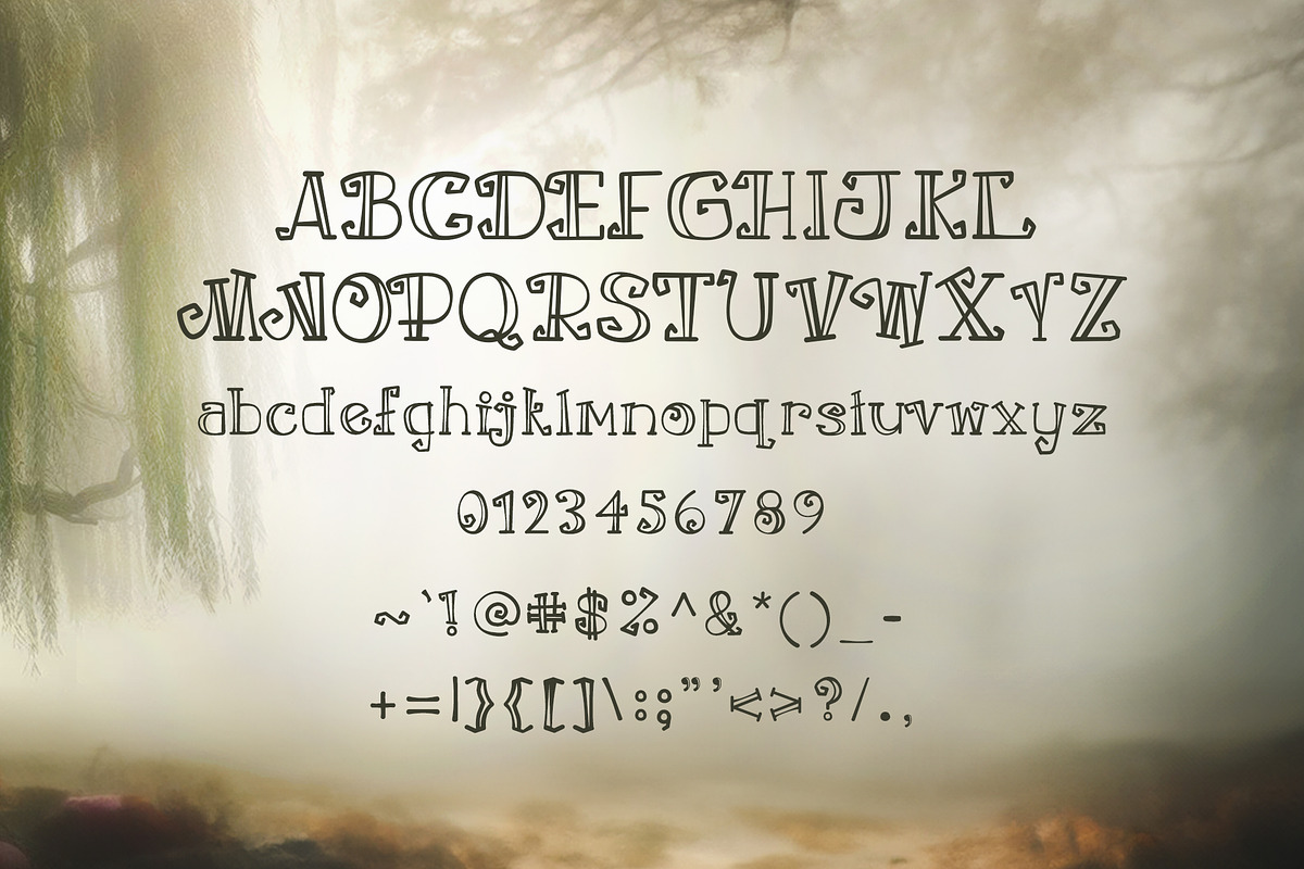 Apple Willow Font - cute wispy font, a Handwritten Font by Cuddle ...