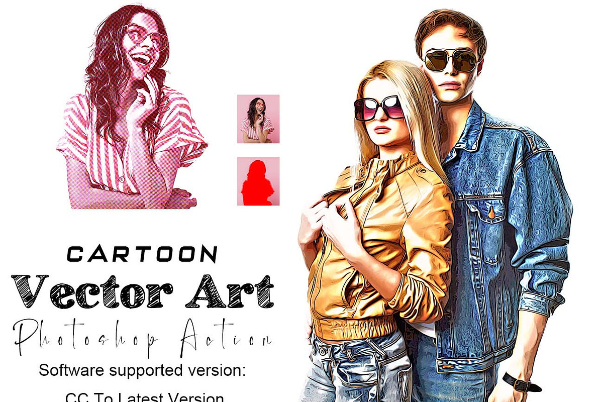 Cartoon Vector Art Photoshop Action, an Action Add-On by Studio Retouch (Photo 1 of 10)