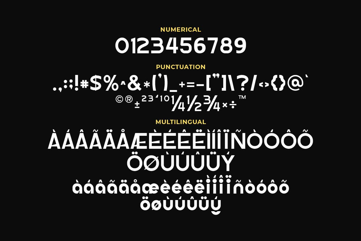 Groote - Geometric Sans Logo Font, a Sans Serif Font by Artiveko (Photo 2 of 10)