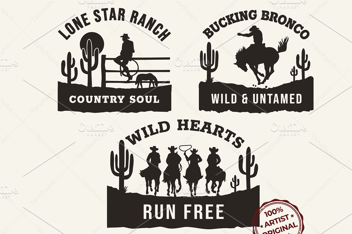 Western Cowboy Bundle SVG PNG, a Graphic by TanchaArt (Photo 1 of 12)