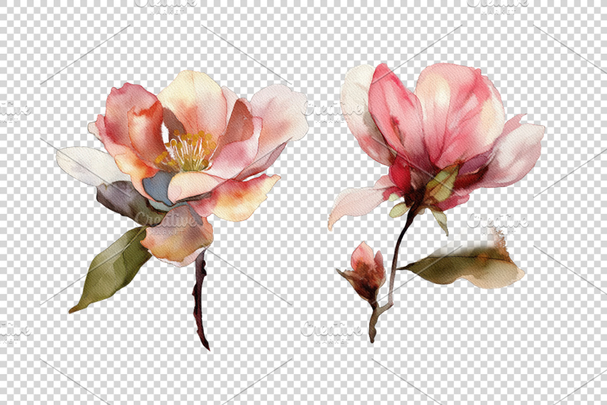 Watercolor Flowers, a Decorative Illustration by BazziBa♥ (Photo 6 of 9)