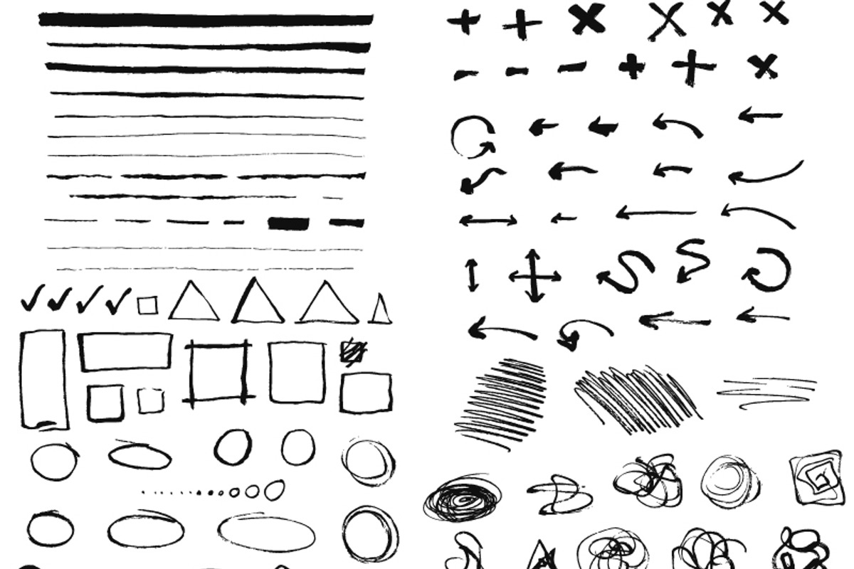 Hand Drawn Grunge Vector Pack preview 2